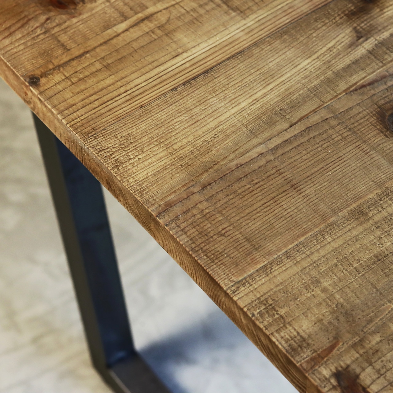 ■送料無料■ アイアン家具|古色材|古材|足場板|鉄脚A型|テーブル|デスク|サイズオーダー可