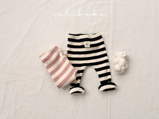 【予約】Stripe Leggings 25 (Bebe)