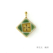 もざいく 草花文（大）　ピアス/イヤリング