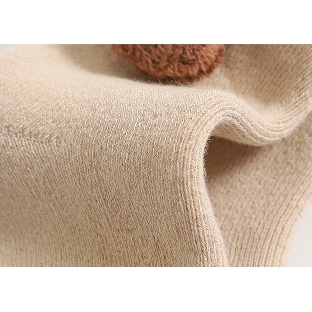 【即納】くまちゃんのあったかクルーソックス