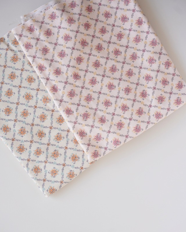 （即納)flower argyle corduroy フラワーアーガイルコーデュロイ　韓国生地