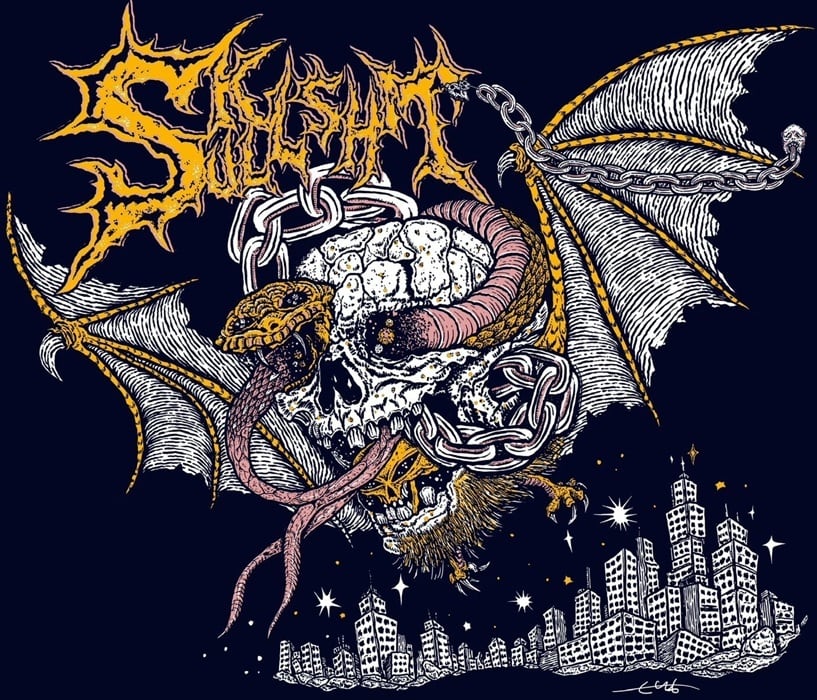 予約品】SKULLSHIT スカルシット「30TH “START FROM END” TEE」半袖T