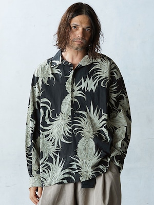 EGO TRIPPING (エゴトリッピング) ILANDPINEAPPLE ALOHASHIRTS アロハシャツ / BLACK 616213-05