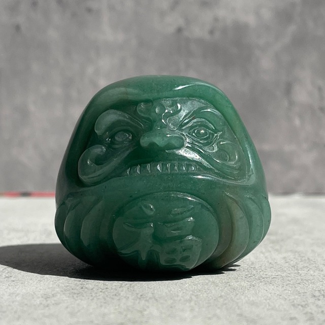 《福・だるま・縁起物》【グリーンアベンチュリン】鉱物 天然石 パワーストーン