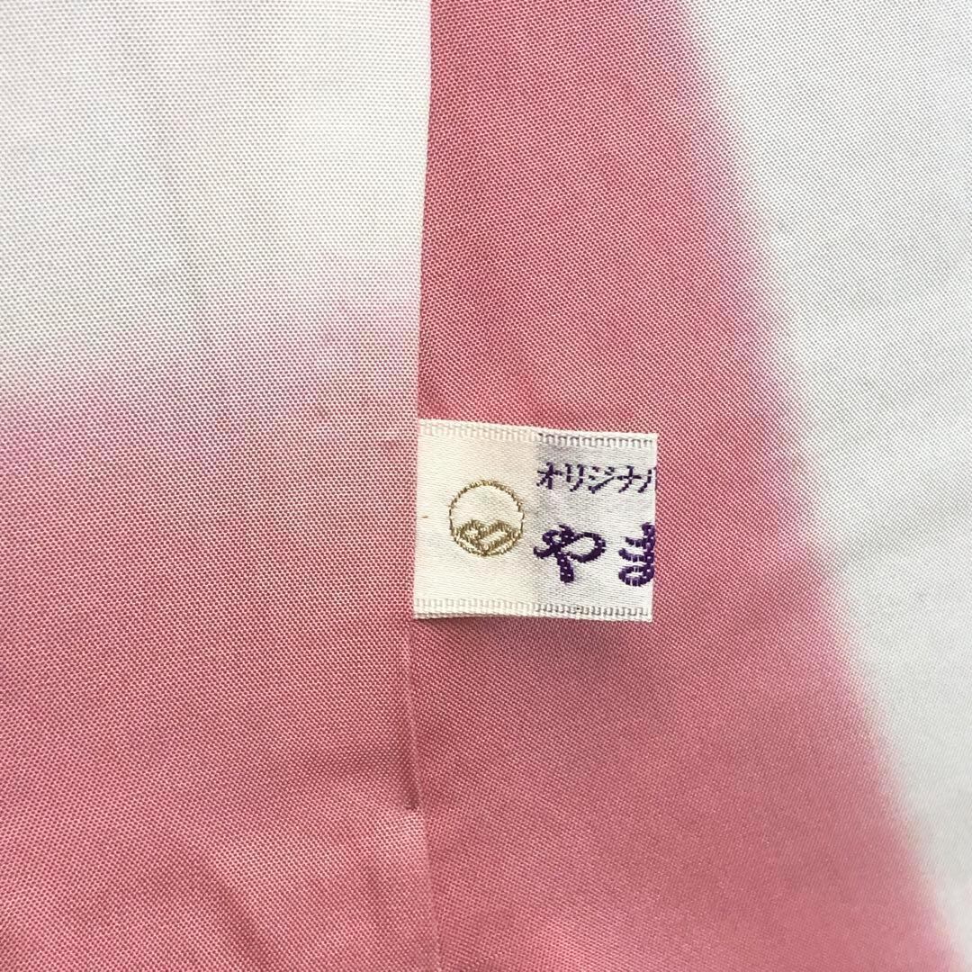 訪問着 四季の花模様 金彩 紬 撫子色 トールサイズ しつけ糸 K-3502