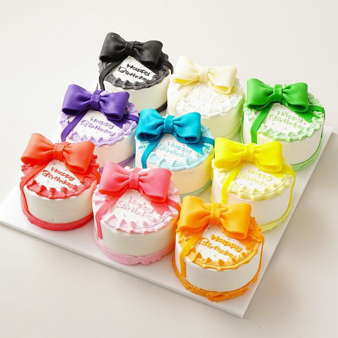 リボンケーキ（色の変更可） 3号 ランチボックス入り | Lav1eenRose