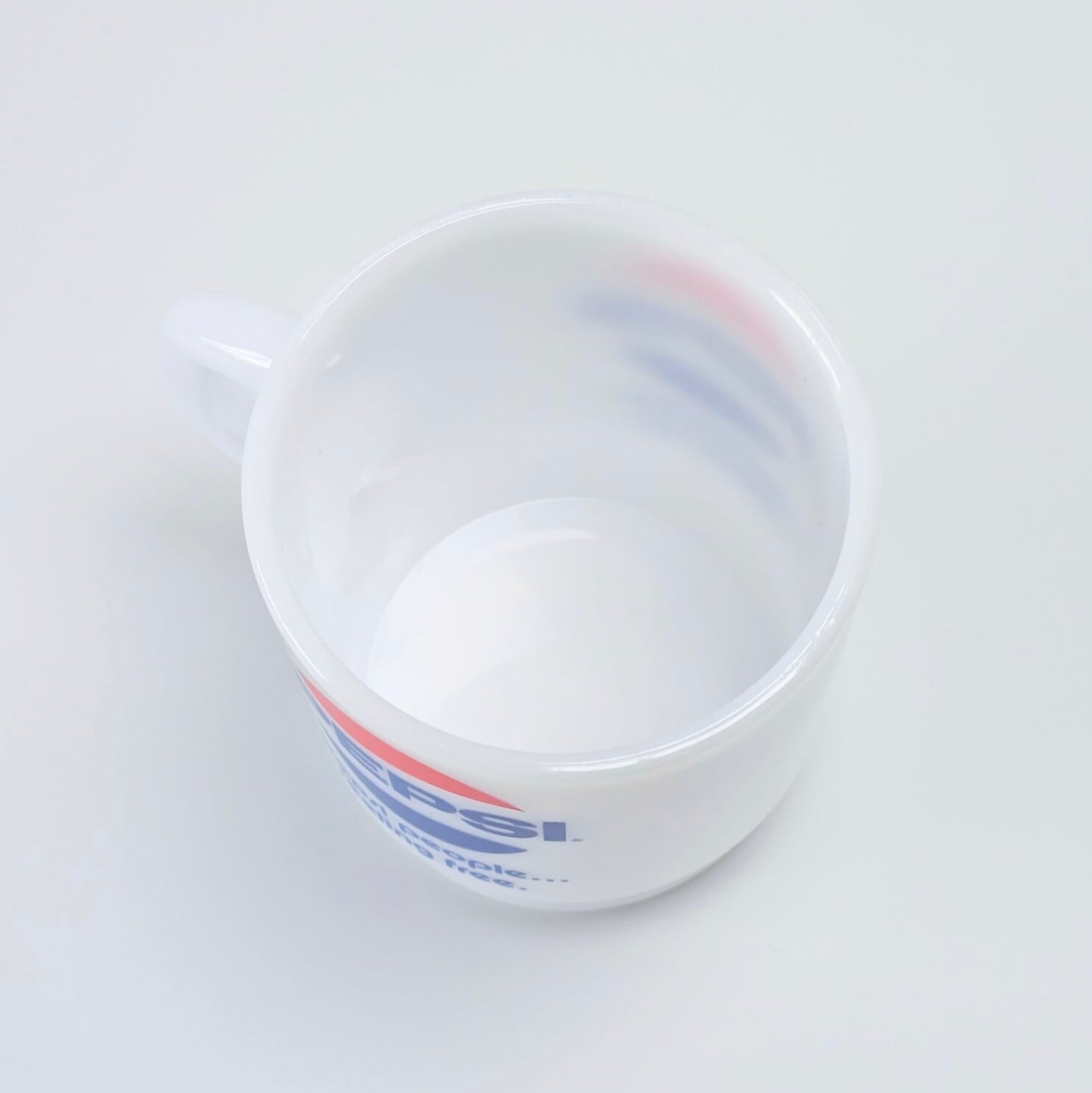 ♧【 STACKING MUG / スタッキングマグ   積み重ねられるマグ  】 PEPSI（ペプシ）ミルキーWHITE / プラスティックマグ / ミルキーマグ〚アメリカン雑貨 アメトイ〛