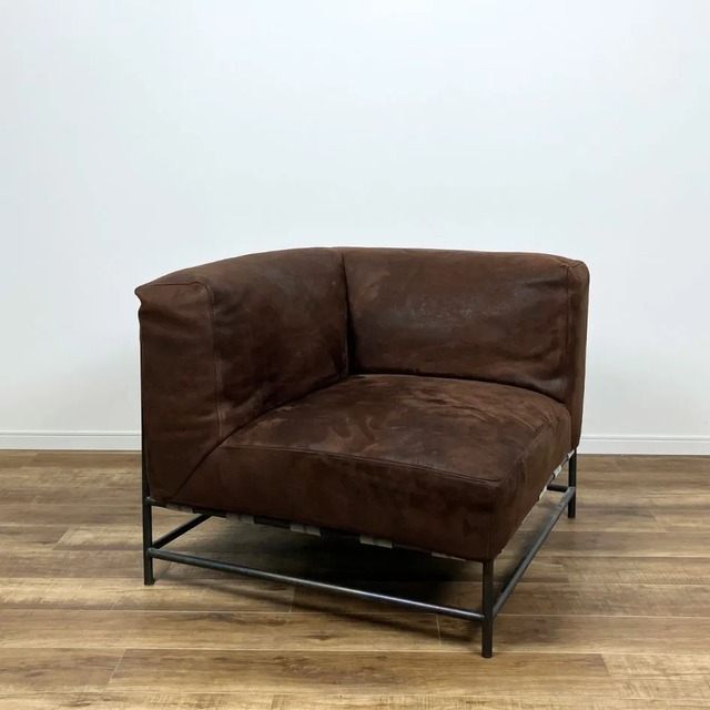 JOURNAL STANDARD FURNITURE LAVAL SECTIONAL SOFA BLOCK CORNER LEATHER  ジャーナルスタンダード ファニチャー コーナーソファ ブラウン  【中古】【250サイズ】