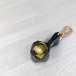 大粒ゴールデンマイカ丸玉×本革レザーキーホルダー｜天然石のお守り・鍵バッグアクセサリー【送料無料】[P-118KH]