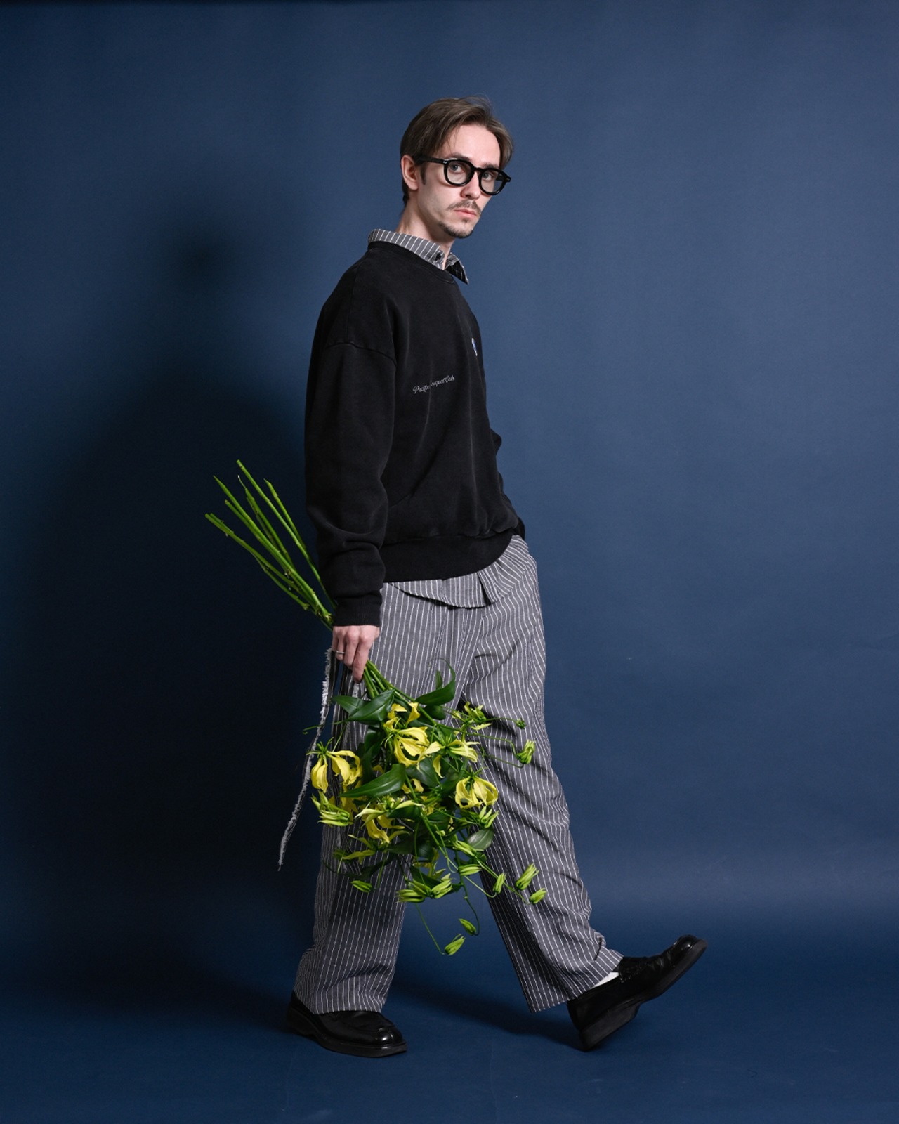 【#Re:room】FLOWER ICON WASHED TRAINER［REC878］