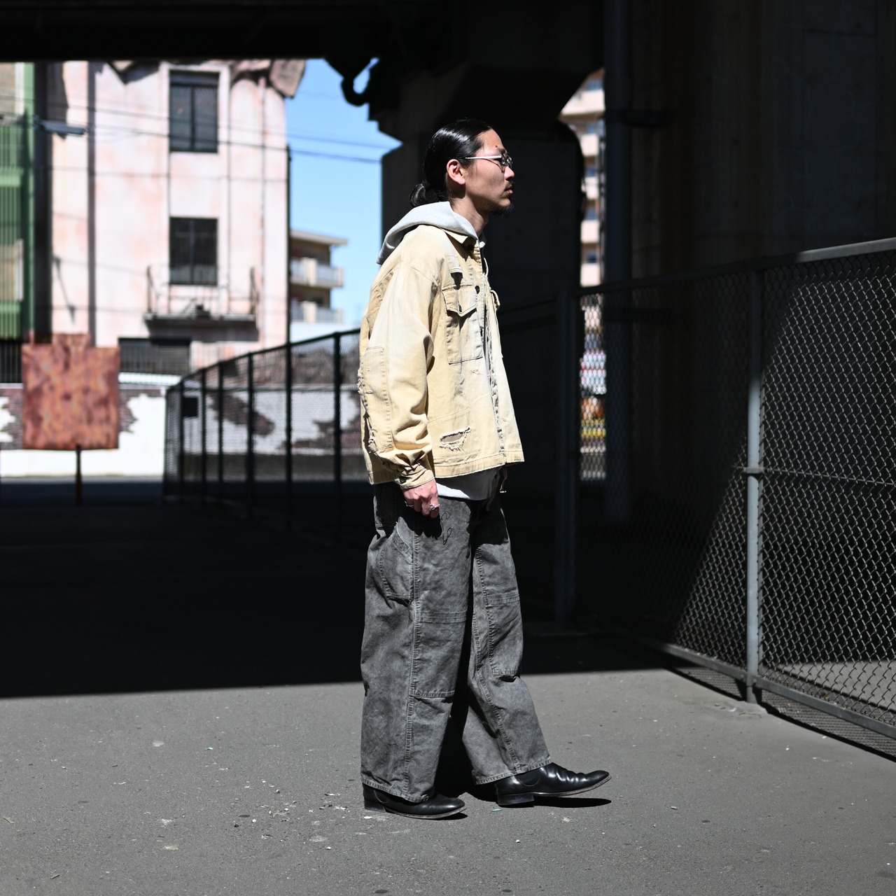 ANACHRONORM(アナクロノーム)PIGMENT DYED DUCK PAINTER PANTSコーディネート