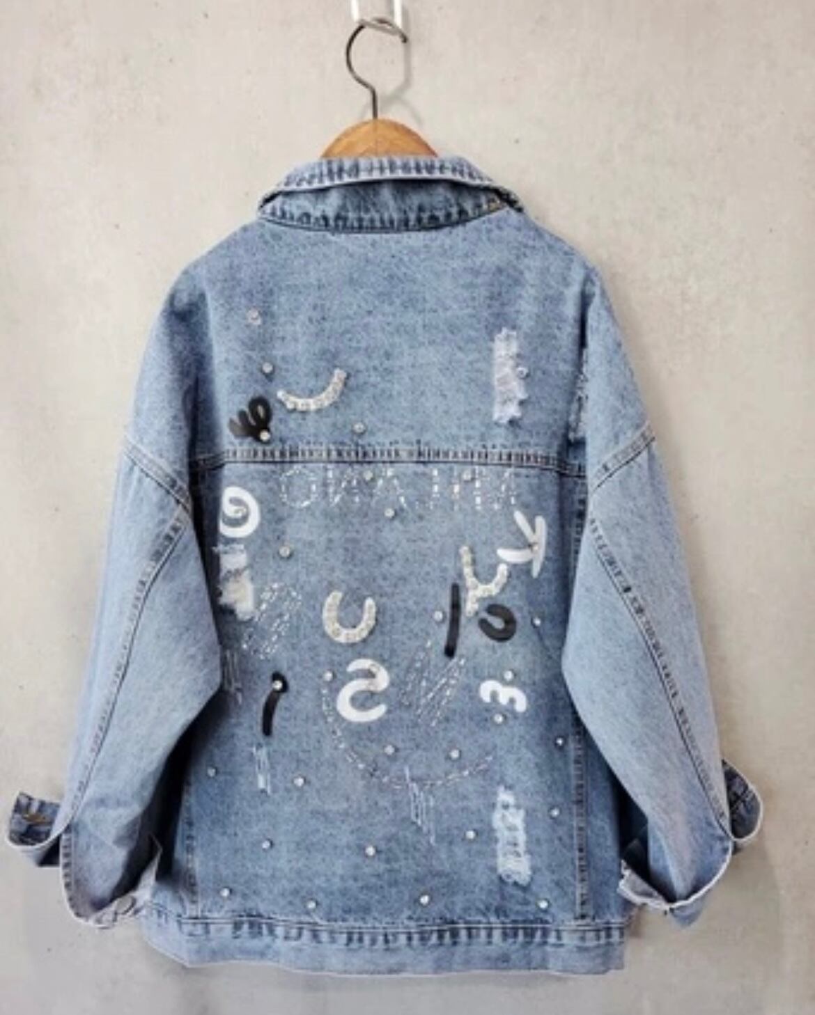 ストーンデザインデニムジャケット