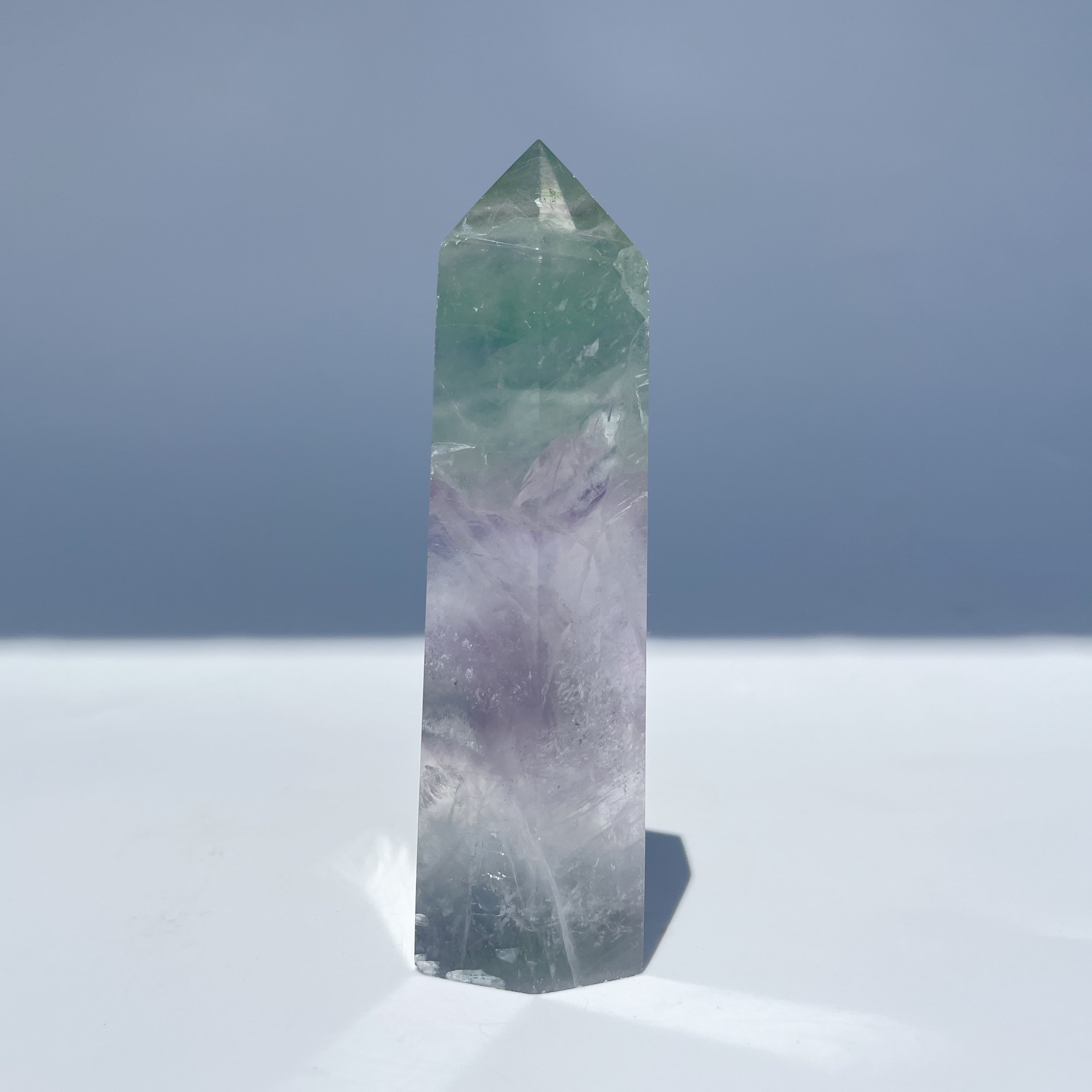 バイカラーフローライト タワー型96◇Fluorite◇天然石・鉱物