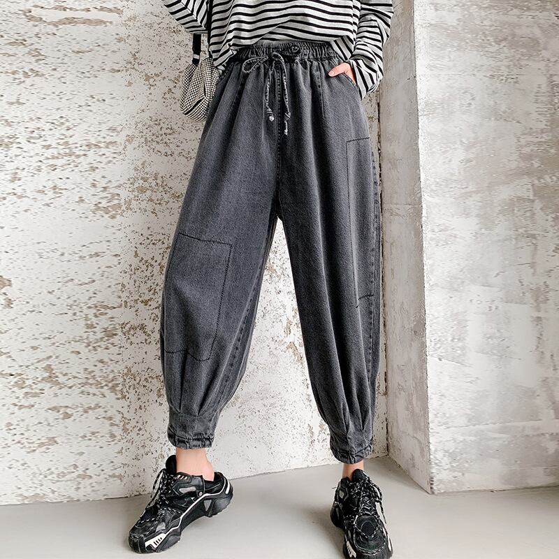 プラスサイズの女性の足のジーンズ2020新しい秋200ポンド太った姉妹mmカバー股スリムパンツトレンド ミックスインファッション46844962541