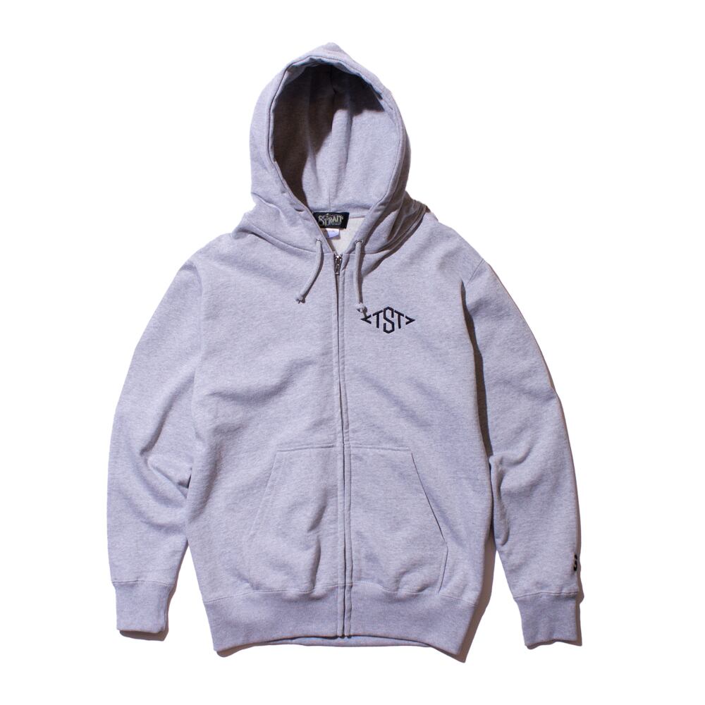 TST EMB ZIP PARKA #T.GREY