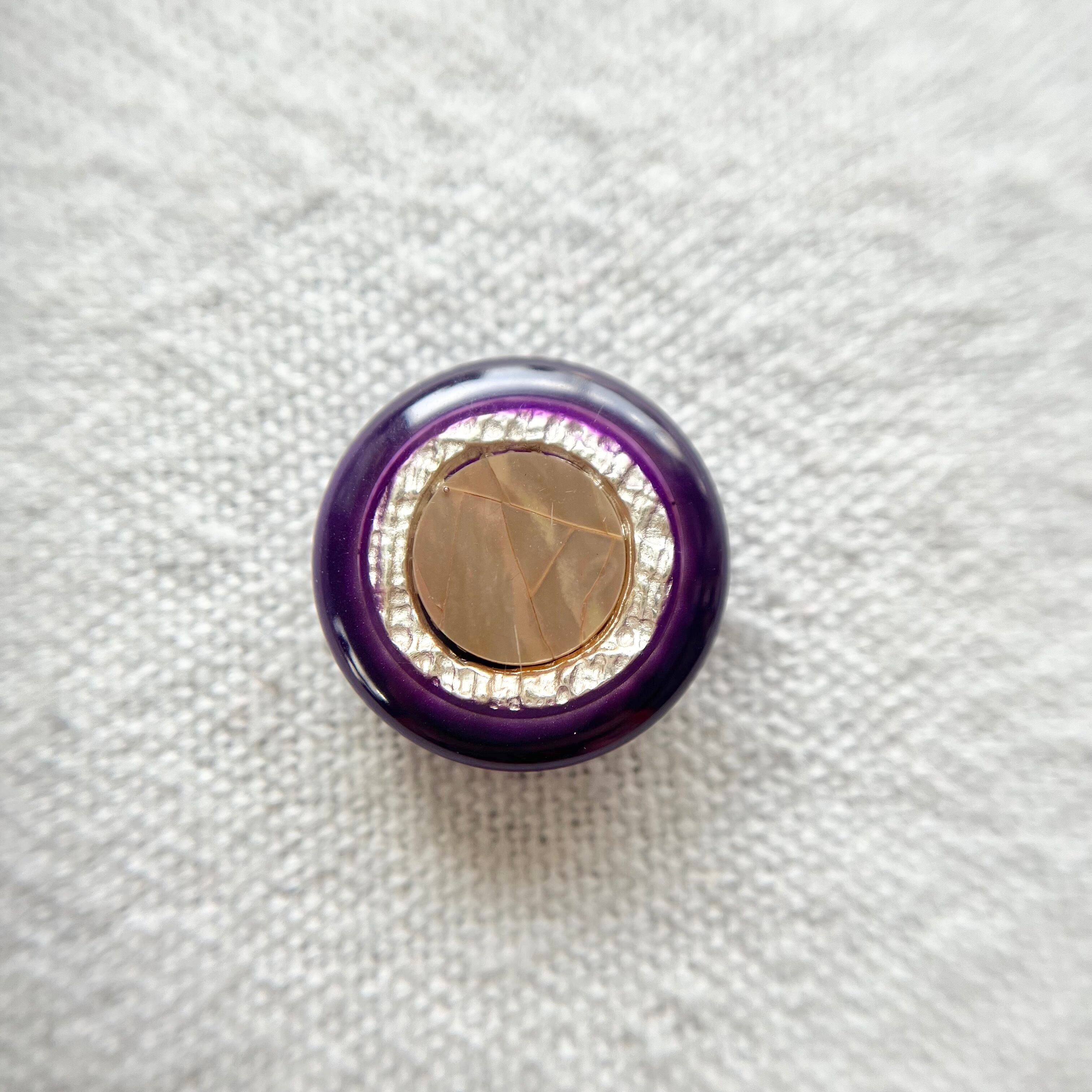 茶蝶貝モザイク×パープル 18㎜