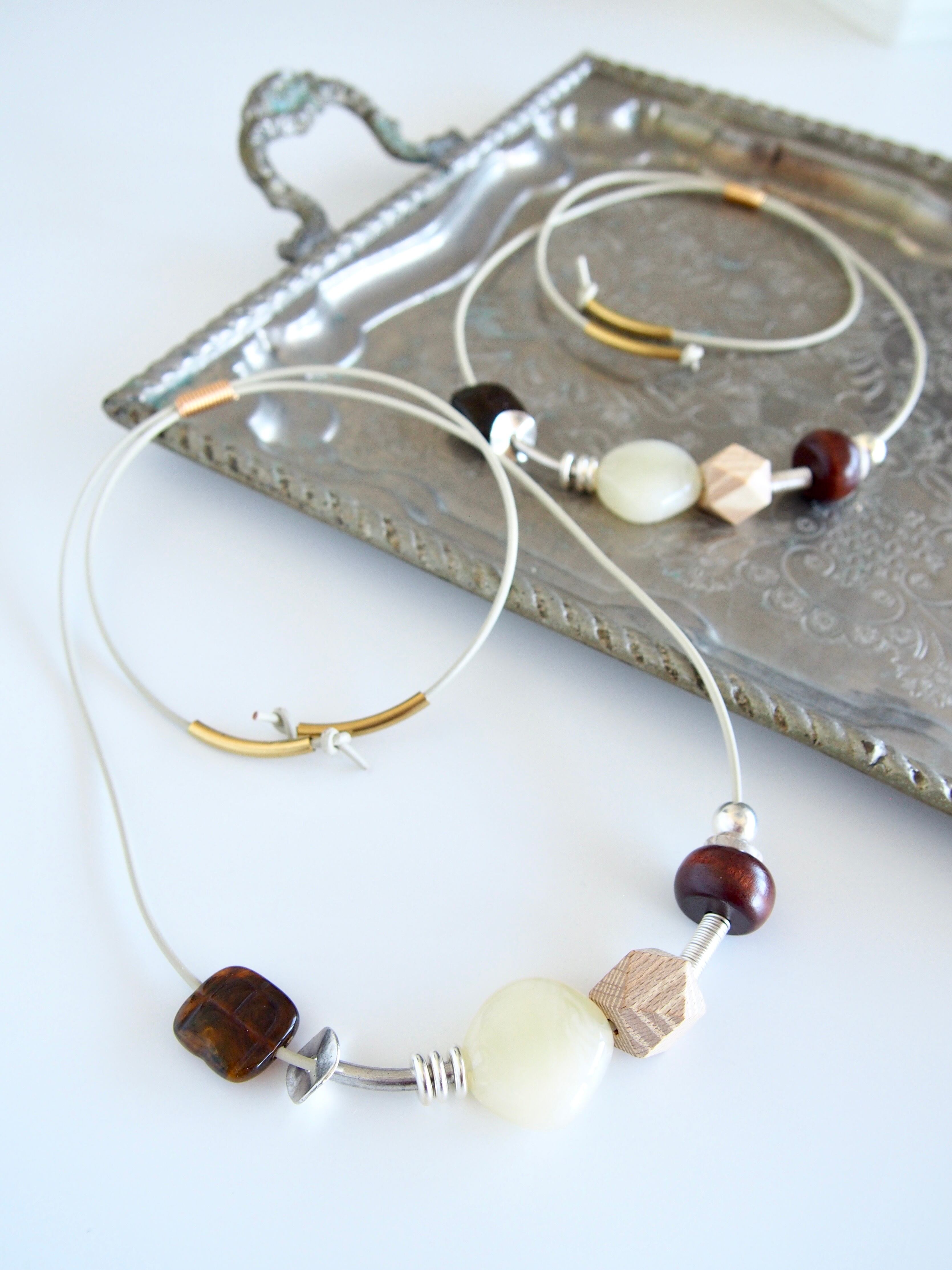 " Adjustable leather necklace " No,2【 Pilgrim 】