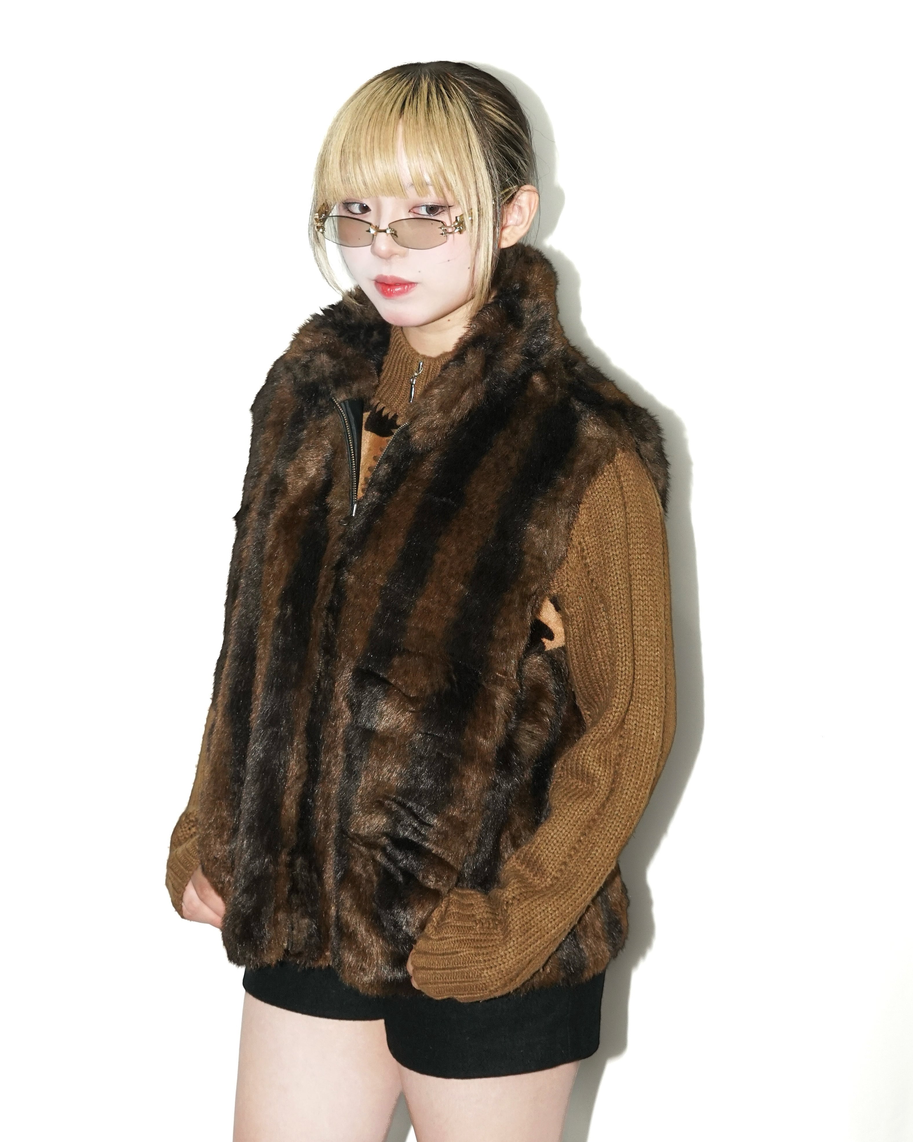 美品○Nakamura Fur ナカムラファー MINK ミンク 本毛皮ショートコート