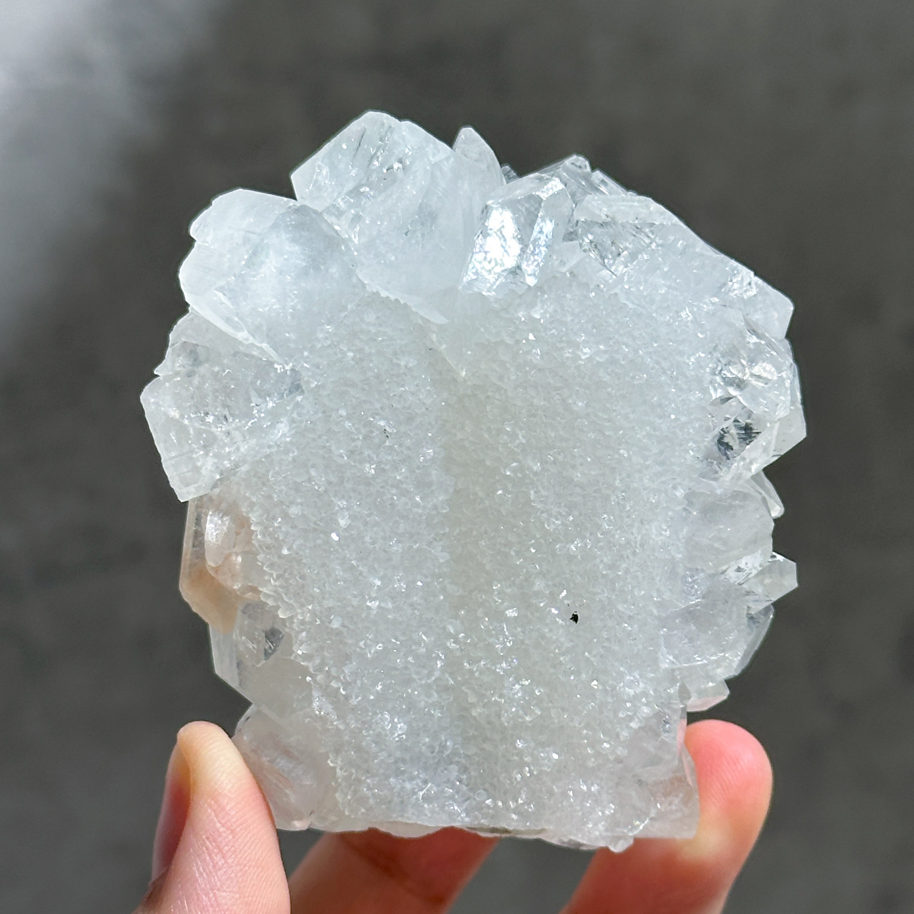 アポフィライト＆スティルバイト原石57◇ Apophyllite & Stilbite