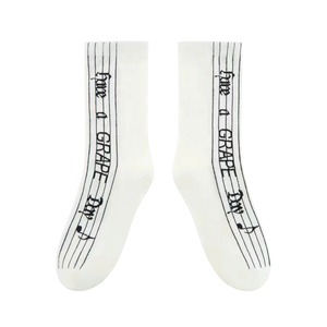 【GRAPE】 Slogan Crew Socks