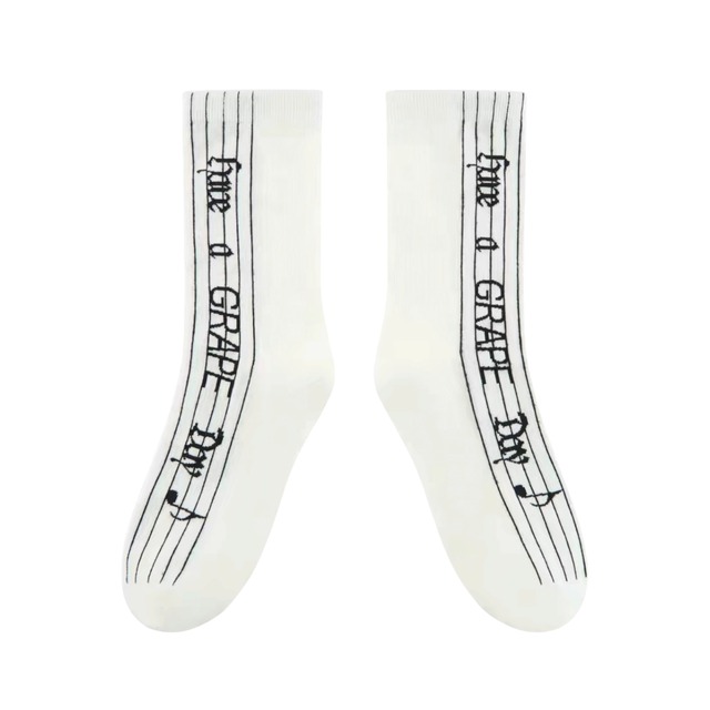 【GRAPE】 Slogan Crew Socks