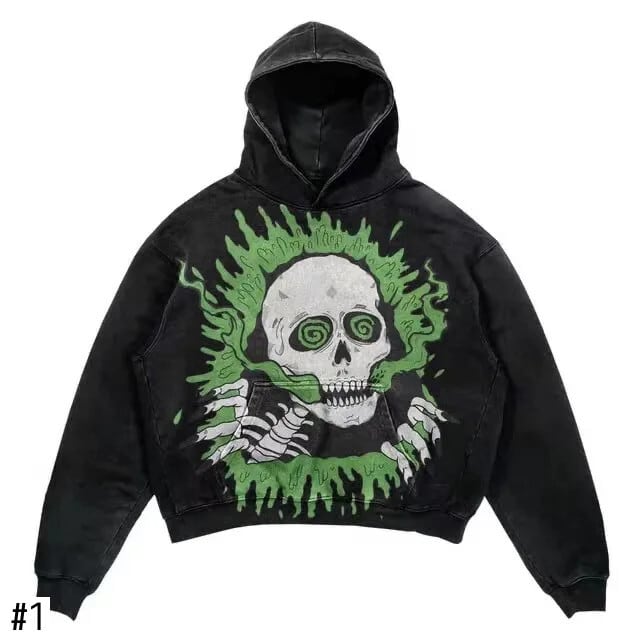 PPFM スケルトン スカル ギミック ジップパーカー PPFM/コムサ スカル