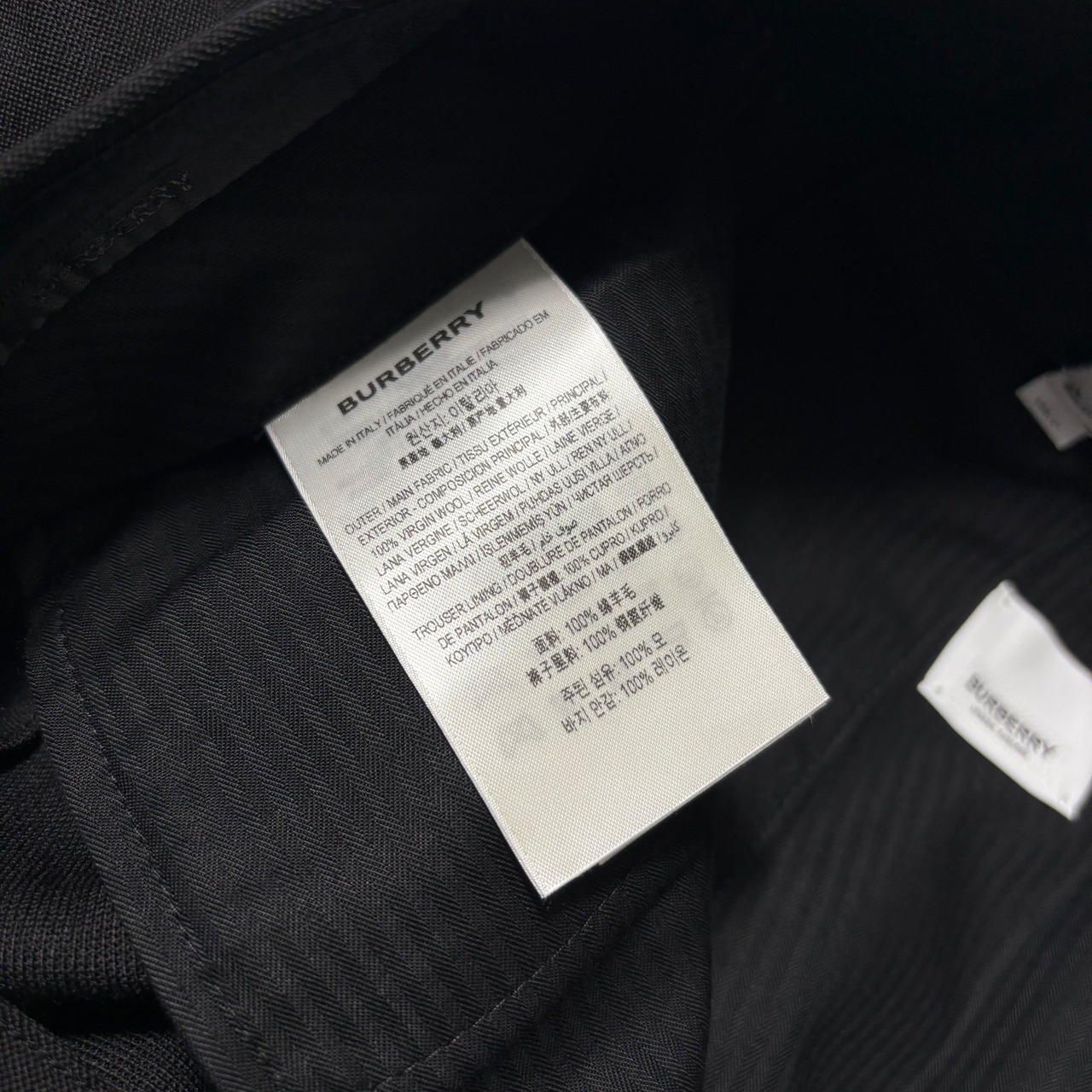 (nos) BURBERRY LONDON ENGLAND black wool slacks