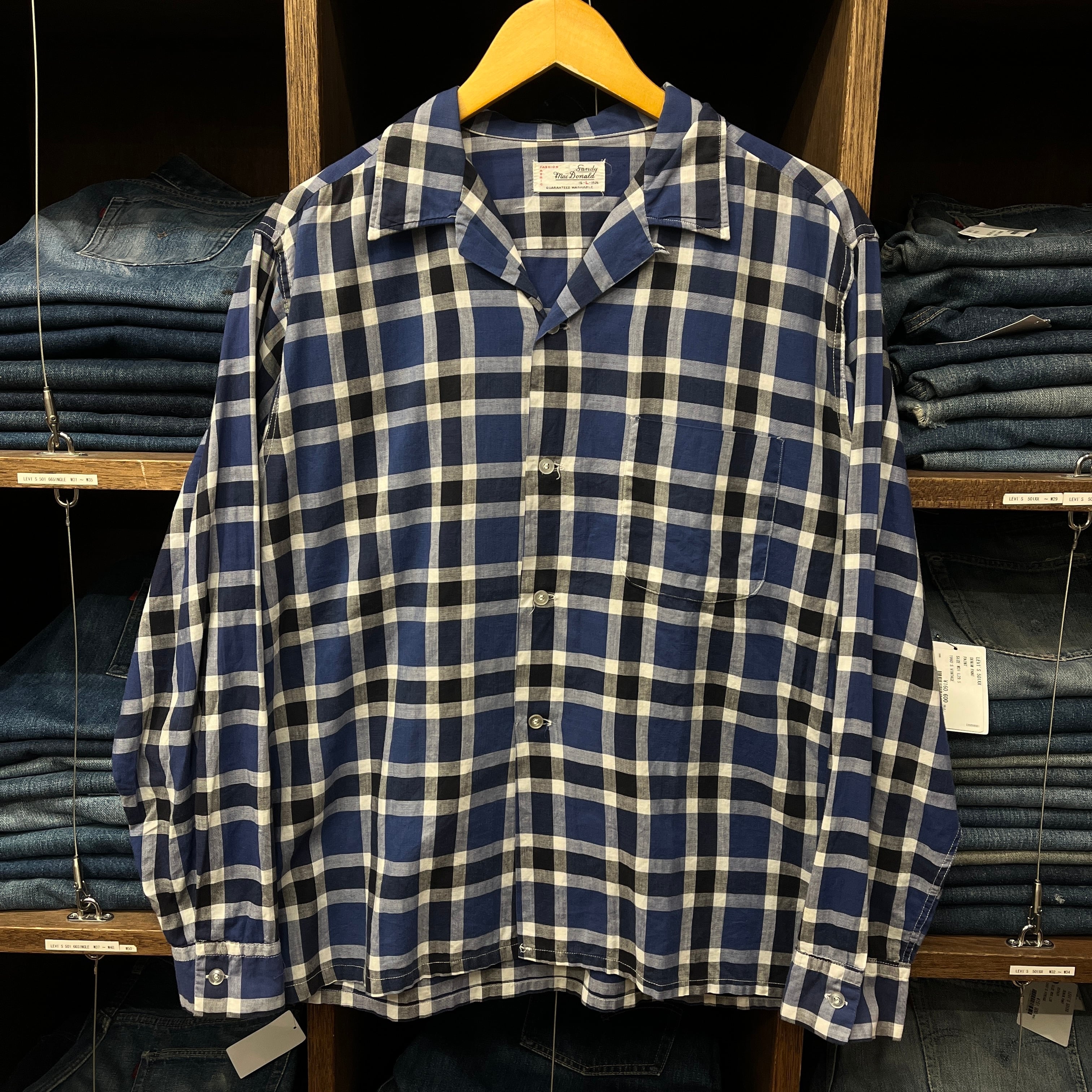 1960'S SANDY MAC DONALD COTTON CHECK SHIRT | safarionline