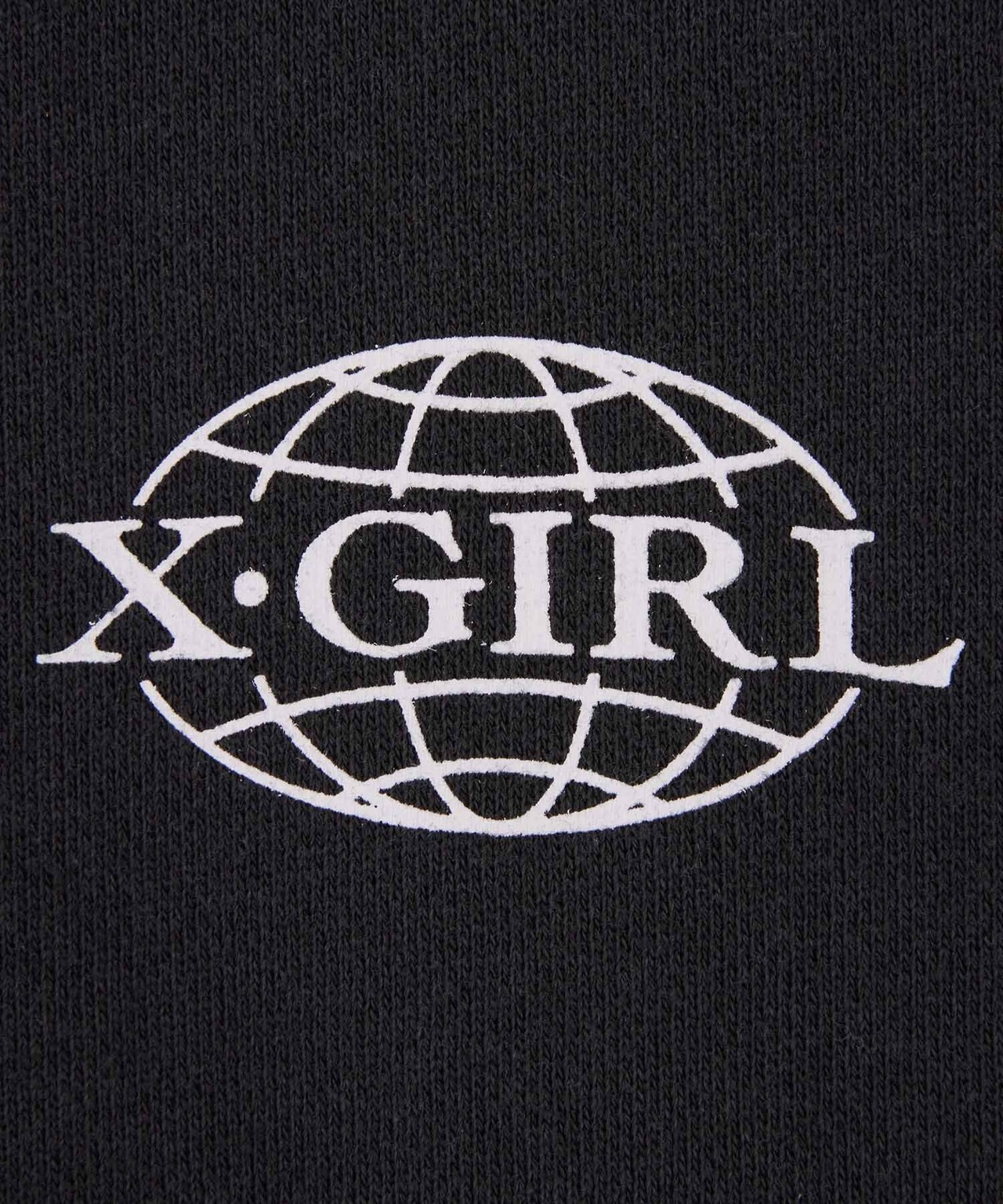 【X-girl】X-GIRL WORLD LOGO ZIP UP SWEAT VEST【エックスガール】