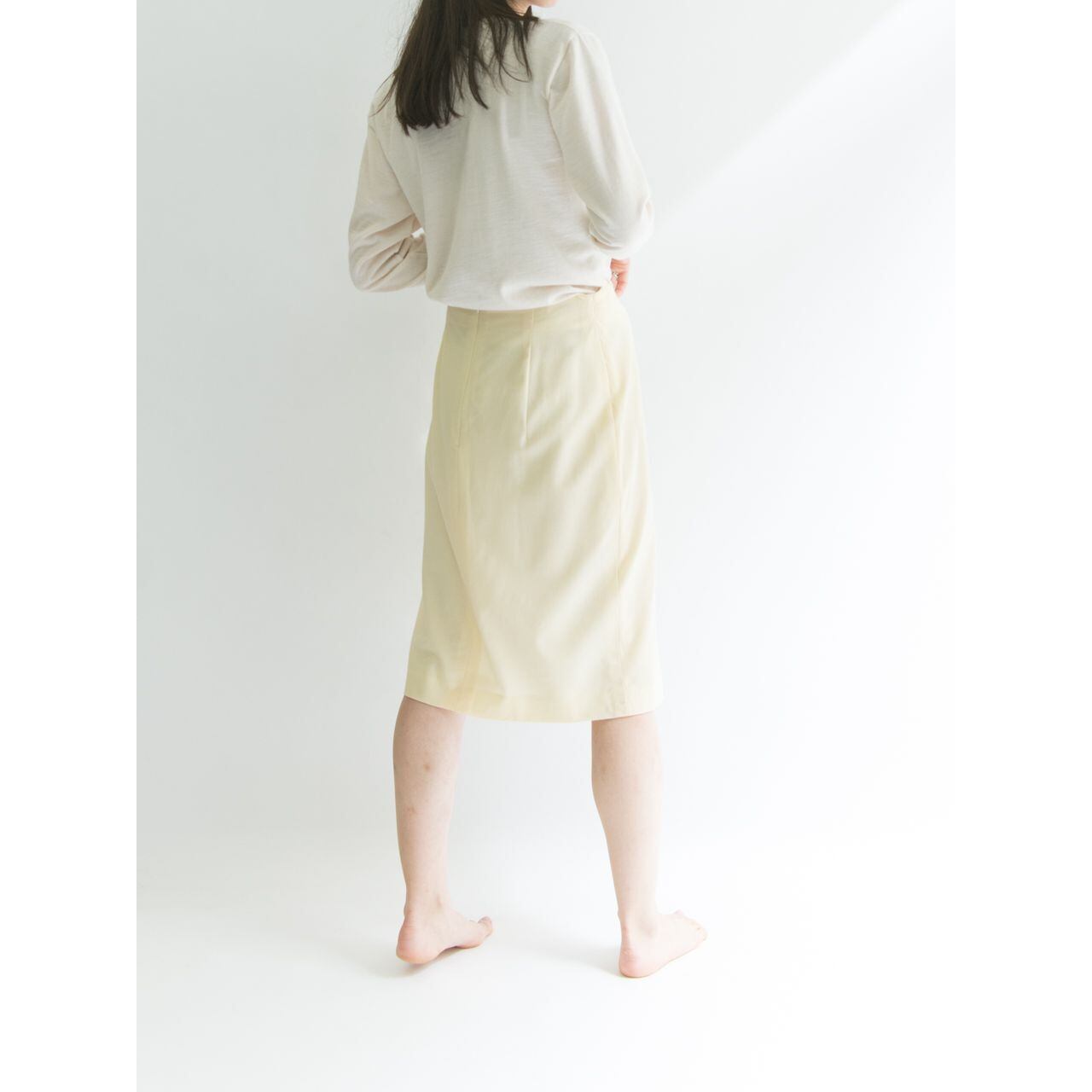 【JIL SANDER】Made in Italy midi length classic skirt（ジルサンダー イタリア製ミディ丈クラシックスカート）4d