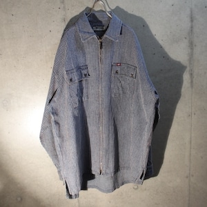 Cotton Zip Up Shirt Jacket