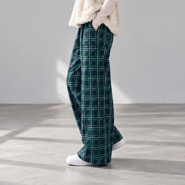 モールチェックパンツ 293-36215-073}
