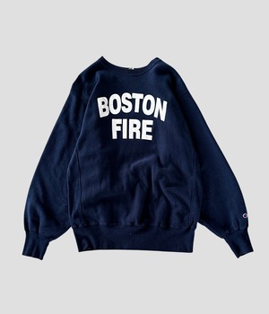 -Champion- Vintage 90s XL BOSTON FIRE Reverse Weave Sweat made in USA
