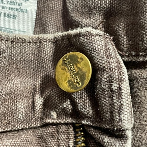 USA生地製 ダークブラウン ダブルニー Carhartt B136 36×32 詳細写真10