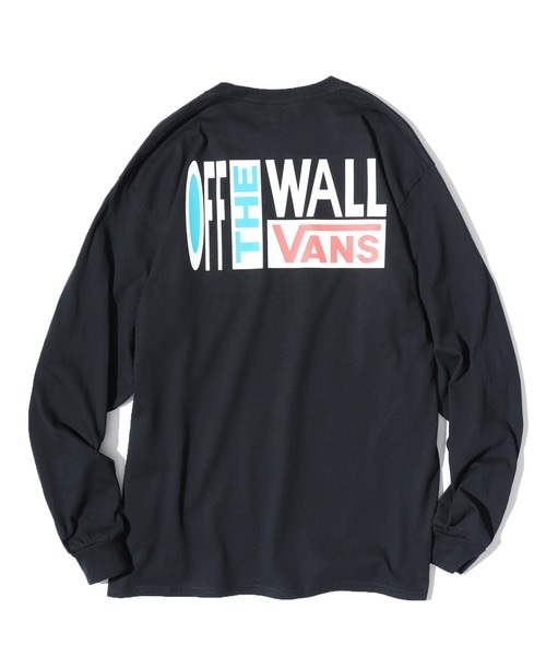 VANS (バンズ)  M OTW Box Logo L/S Tee ボックスロゴ ロングスリーブ Tシャツ ブラック 122R1020600 長袖 ロンT