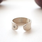 Hammered Flat Open Ring(8mm)　