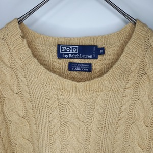 ポロバイラルフローレン　クルーネック　カシミア　ニット　セーター　ケーブル編み