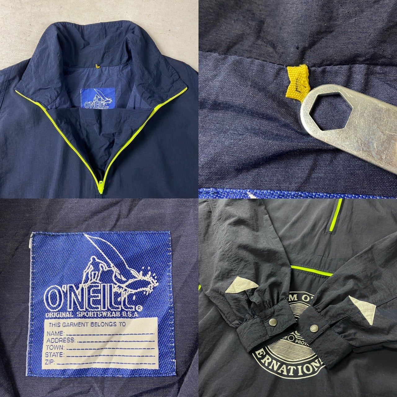 90年代 O'NEILL ナイロンアノラック ナイロンプルオーバー メンズL