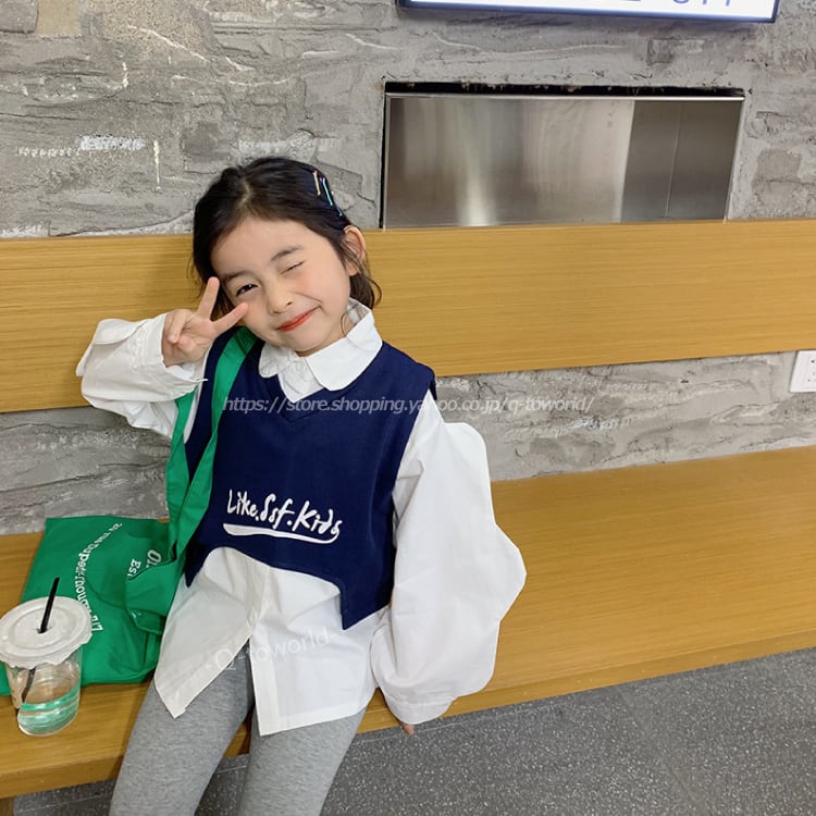 90 140 シャツ ベスト 2点セット ブラウス ベストセーターセット 女の子 ガーリー 韓国子供服 子供服 キッズ Q Toworld キュートワールド 子供服 メール便は何点でも送料の合計は280円 90 140 シャツ ベスト 2点セット ブラウス ベストセーターセット 女の子 ガーリー 韓国子供服 子供服 キッズ Q Toworld キュートワールド 子供服 メール便は何点でも送料の合計は280円