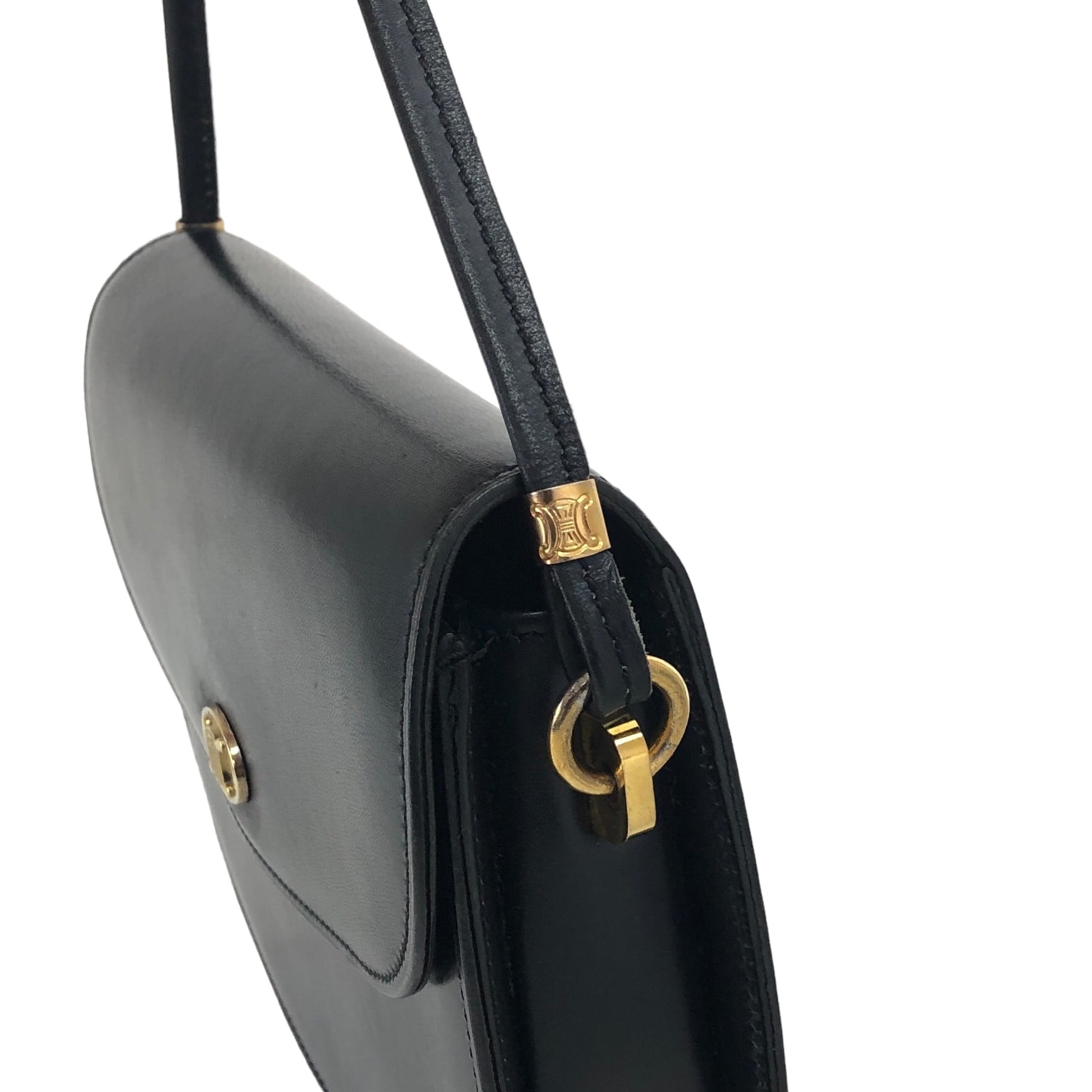 CELINE セリーヌ ショルダーバッグ ブラック ブラゾン レザー CELINE セリーヌ ショルダーバッグ ブラック ブラゾン レザー