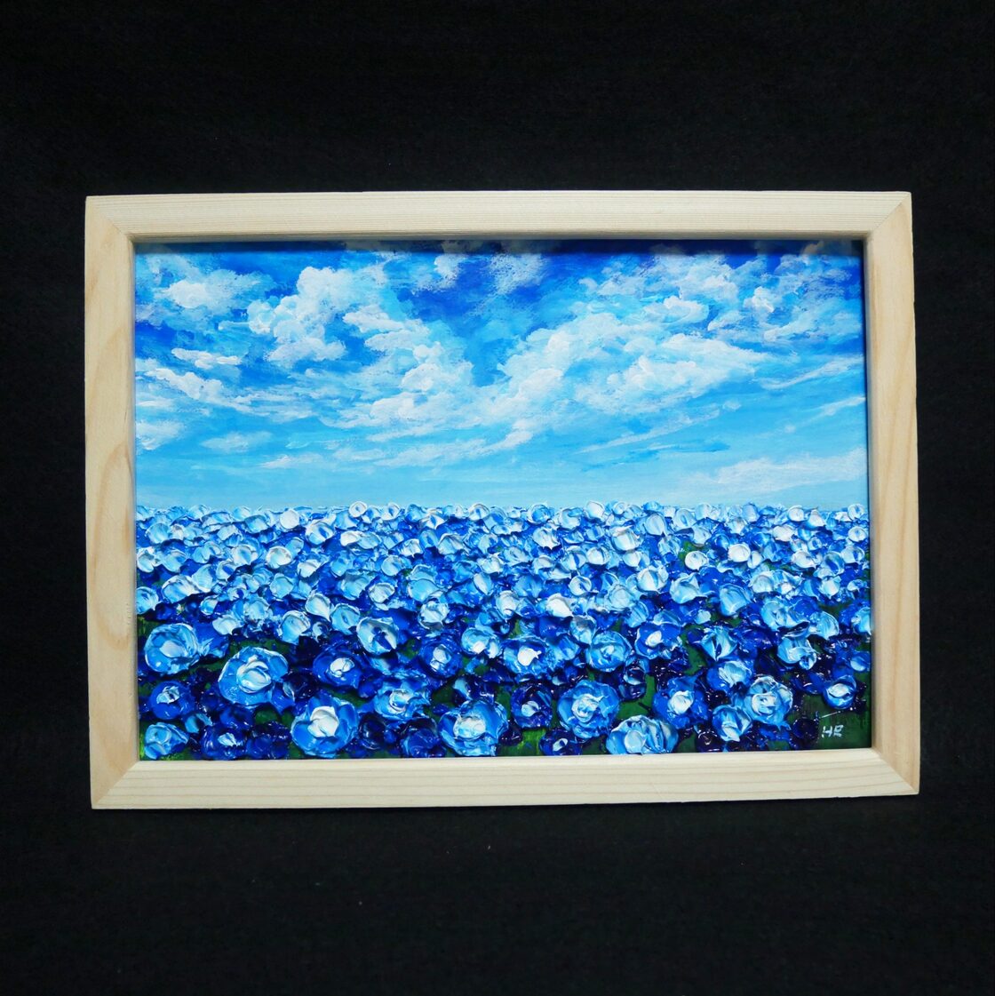 油絵 油彩 油彩画 絵 著しく 絵画 ミニ絵画【月の海】