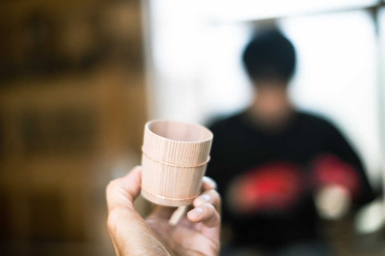 【酒器】木桶　片口桶(とっくり)