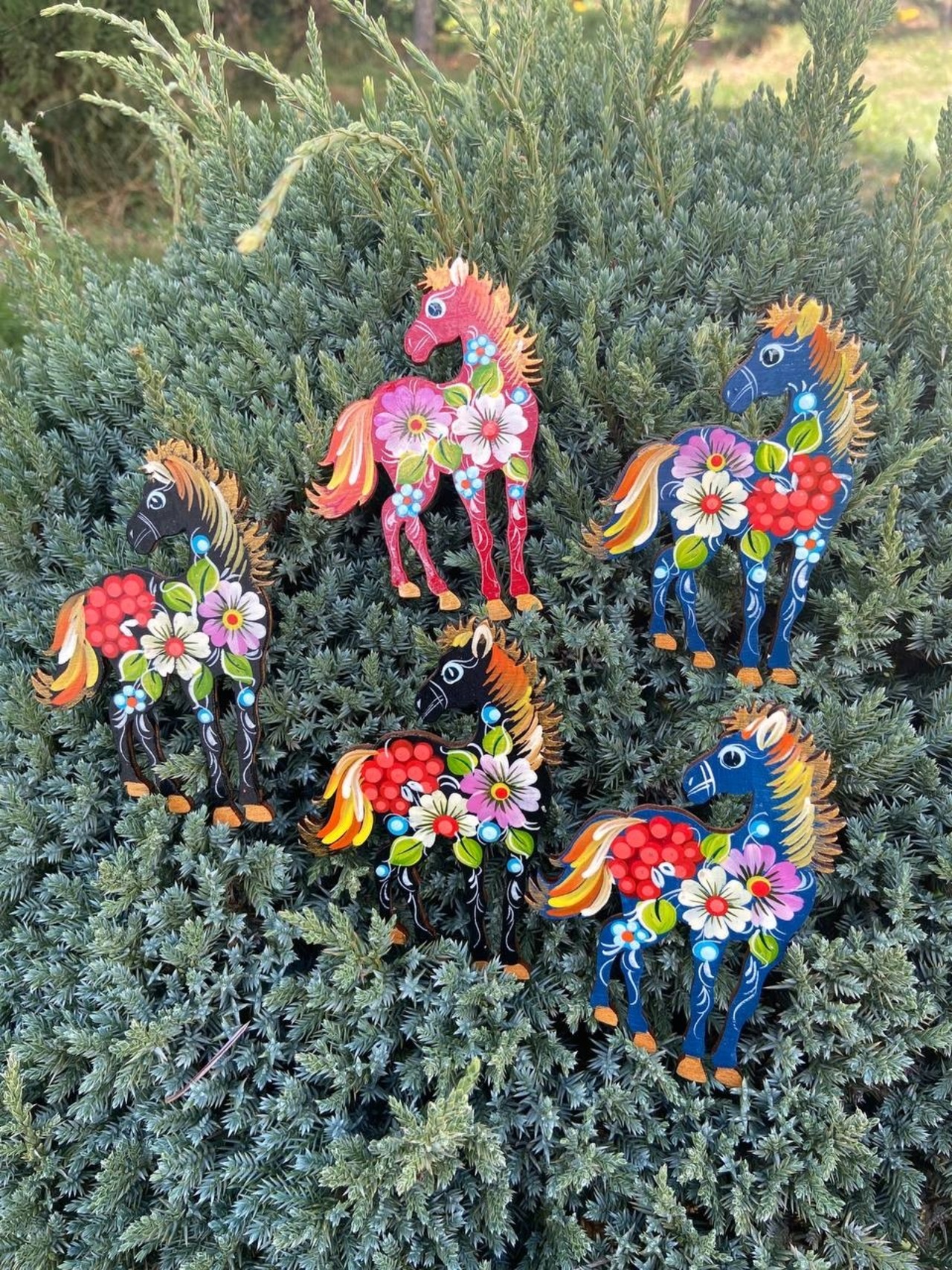 ペトリキフカ塗りのマグネット 2026/午年モデル　馬（Khomenko製作） - 7