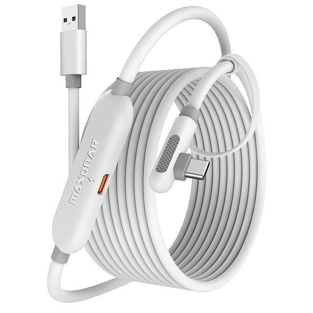 Maxonar リンクケーブル 5M 充電機能付き Meta Quest 3S/Quest 3 