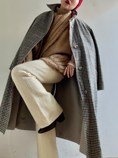 1980s Vintage Reversible Plaid Coat