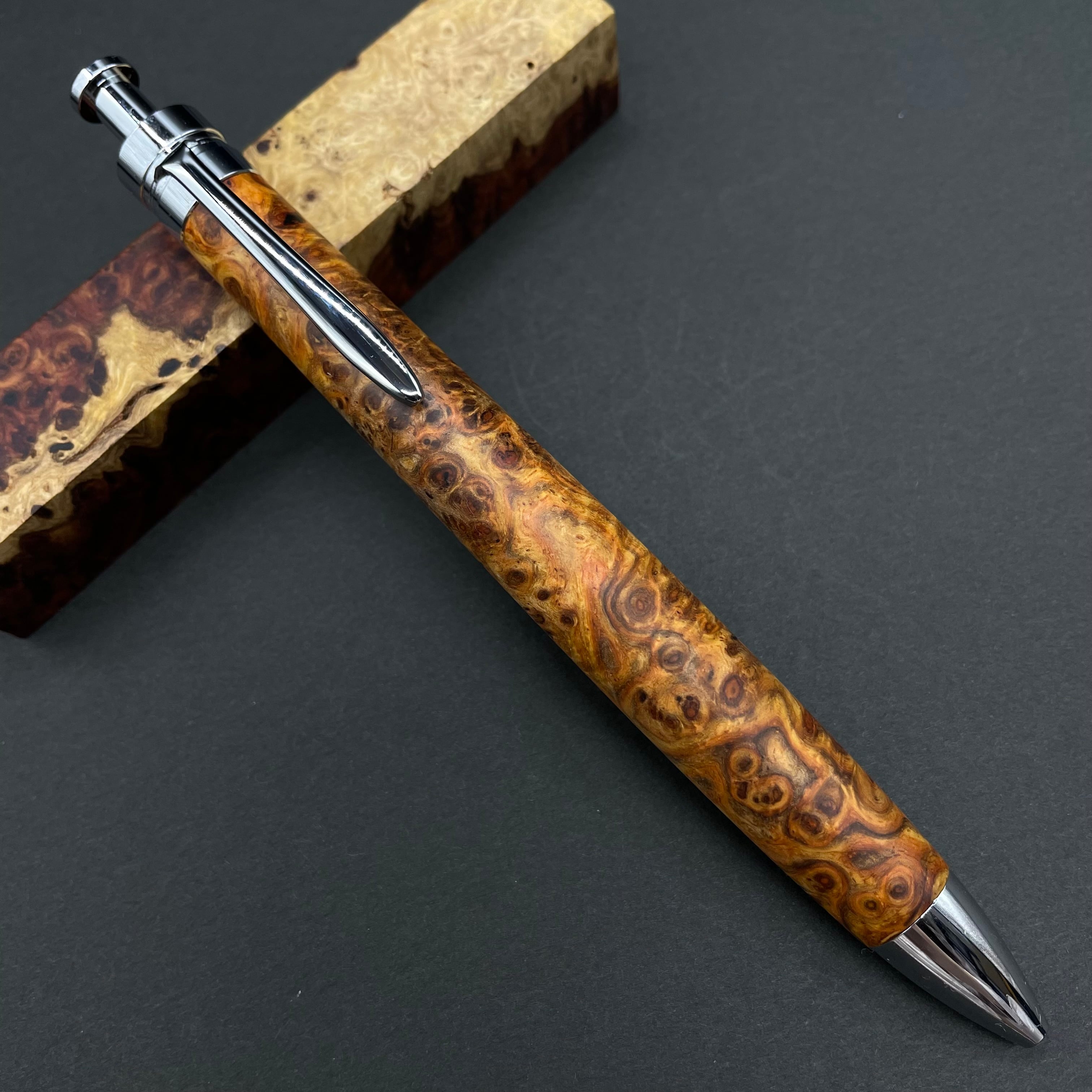 神代栗】木軸ペン 三神シャープ1100 / 三神ボール1000 | 富士瘤 Craft