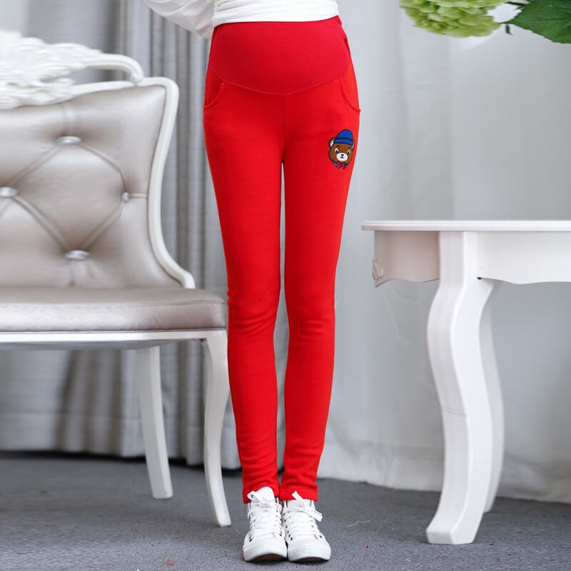 【新作】【送料無料】 マタニティウェア秋冬プラスベルベット厚手カジュアル妊娠中腹リフトパンツファッション刺繡ストレッチコットンマタニティパンツ-アリババ 刺繍 オータム 秋物 ウィンター 冬物 expec289740249911