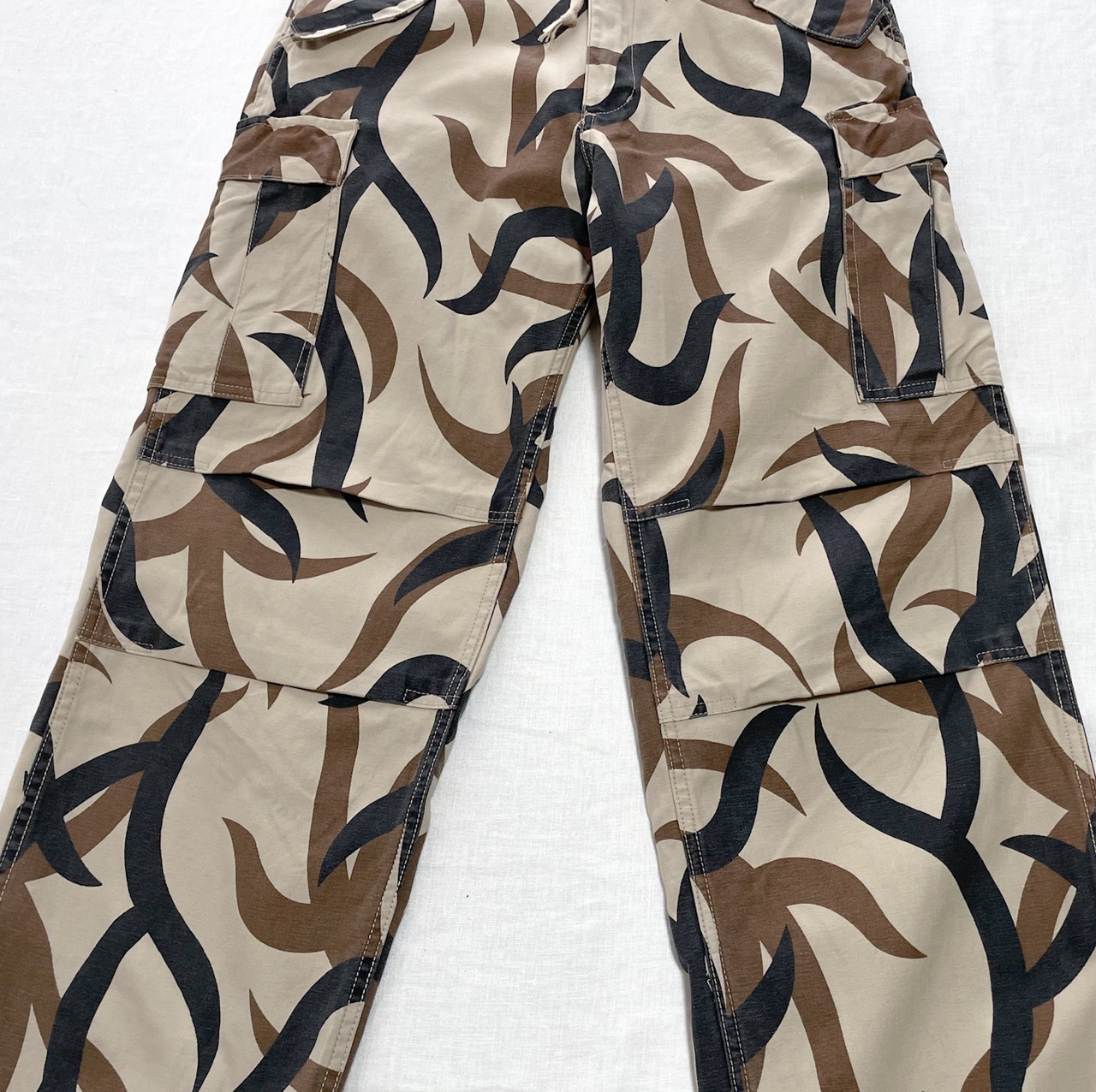 希少 美品 80s 米軍 実物 トライバルカモ カーゴパンツ S-Rミリタリー 