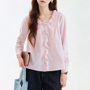 ruffle front blouse
