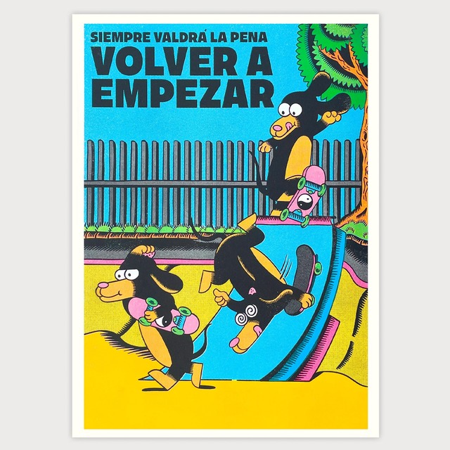 Jumbo Press "Volver a empezar" Designed by Buen Muchacho  A3 (297×420mm) Art Print
